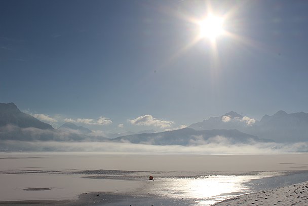 Verschneiter Forggensee