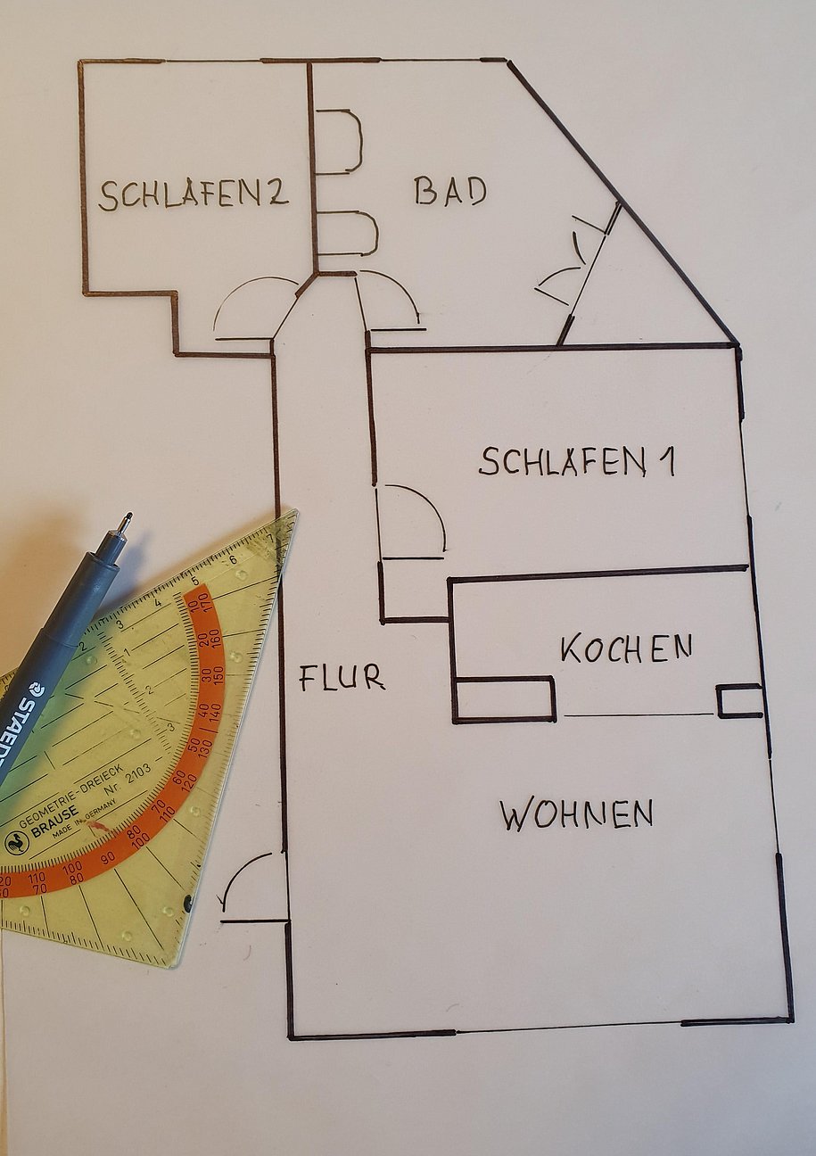 Grundriss der Wohnung