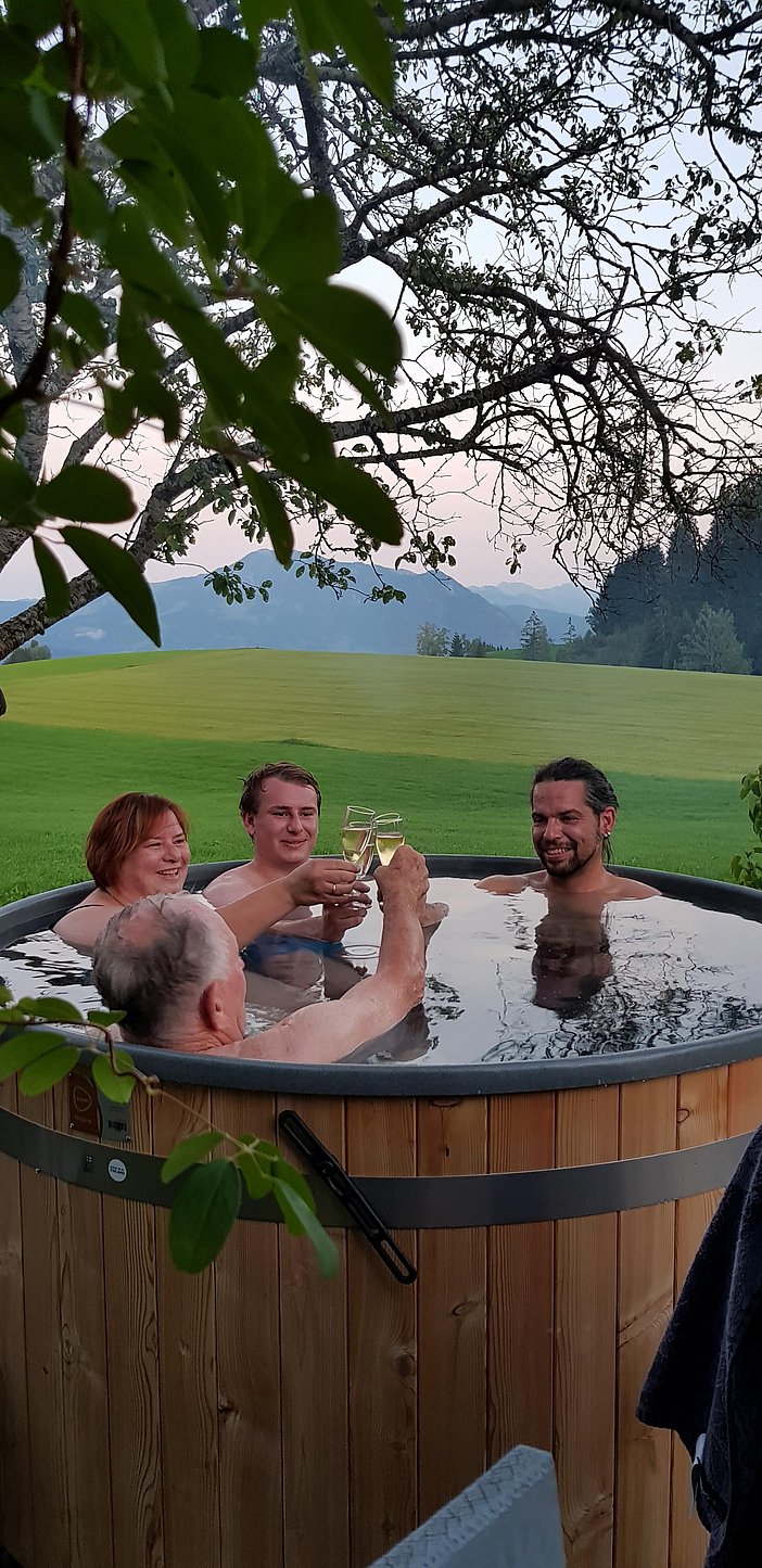 Badezuber im Garten