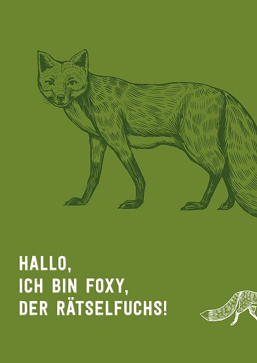 Logo der Familien Museen Allgäu - Foxy der Rätselfuchs leitet durch die Museums-Safari
