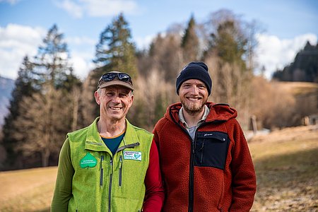Simon Heidrich, Outdoor-Guide aus Oberstaufen und Tom, Gebietsbetreuer und Natur-Kümmerer aus Füssen