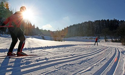 Natur pur heißt es auch auf den Loipen in Scheidegg im Westallgäu.