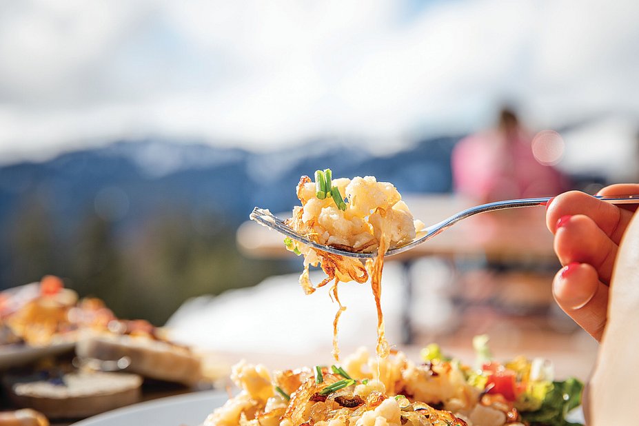 Original Allgäuer Kässpatzen auf einer Berghütte