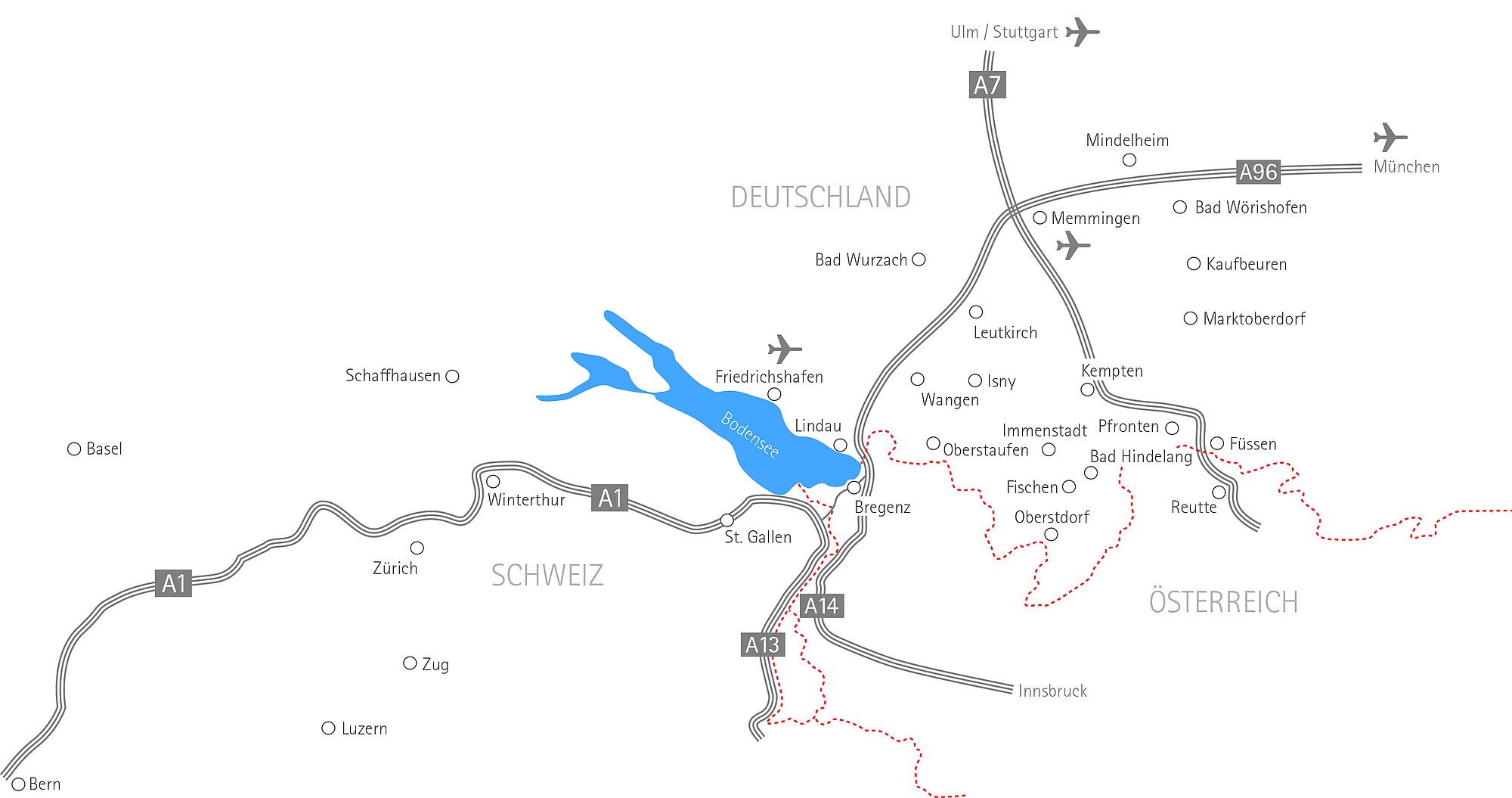 Anreise ins Allgäu Anreise ins Allgäu