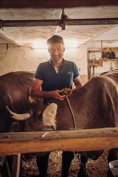 Walter Schwärzler im Stall