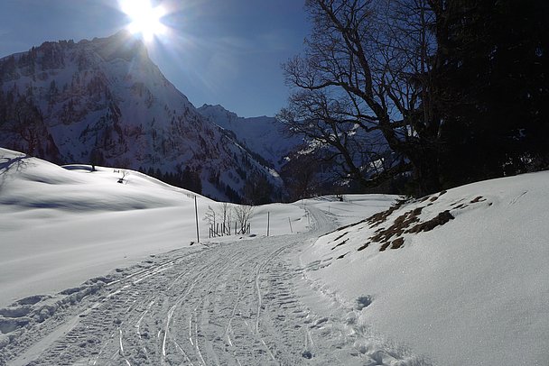 Winterwanderweg zur Schwarzenberghütte