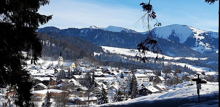 Winterwanderung Blick Oberstaufen 2020