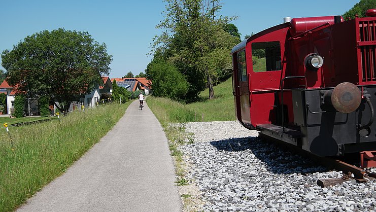 Bahntrassen-Radeln am "Sachsenrieder Bähnle".