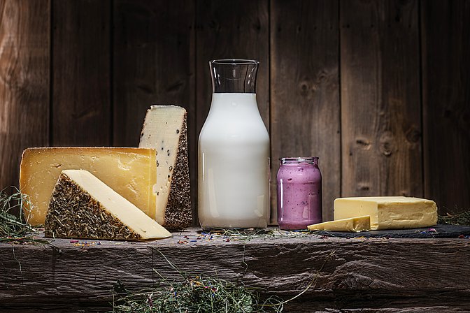 Heumilch und Heumilchprodukte (Käse, Joghurt)