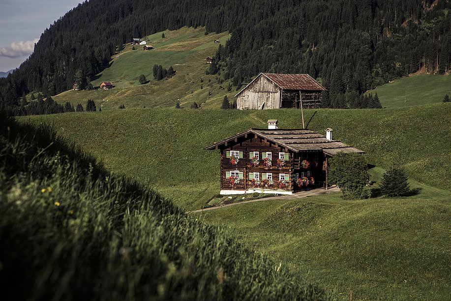 Traditionelles Walserhaus im Kleinwalsertal