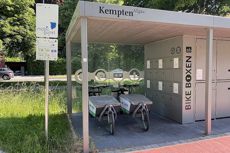 E-Lastenräder am Mobilpunkt Grabengasse in Kempten