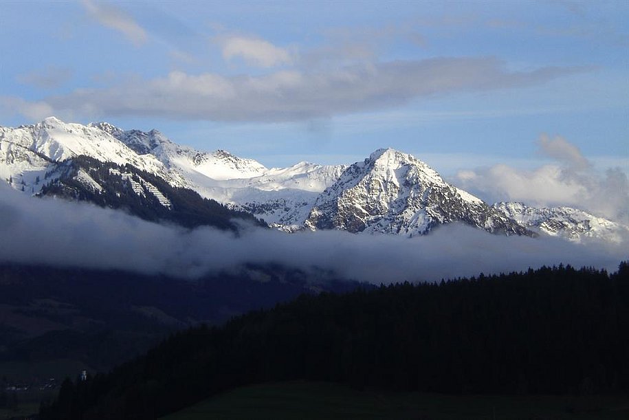 Blick auf Nebelhorn und Rubihorn