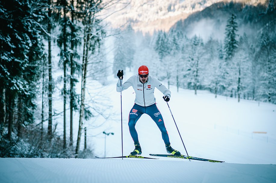 Johannes Rydzek beim Training in Oberstdorf