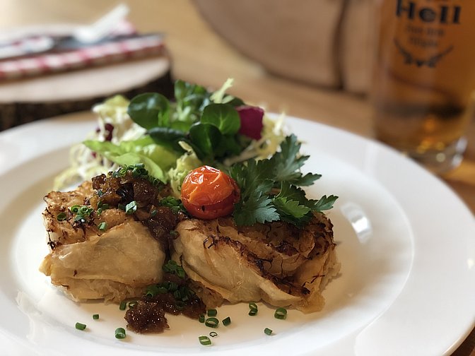 Krautkrapfen sind eine lokale Spezialität aus dem Allgäu