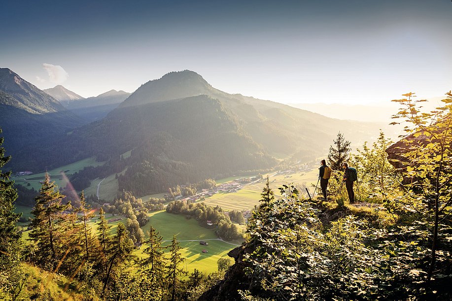 Bergsteigen und Wandern im Allgäu auf der Himmelsstürmer Route der Wandertrilogie Allgäu.