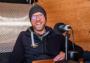 Martin Fahr im Podcast-Bus