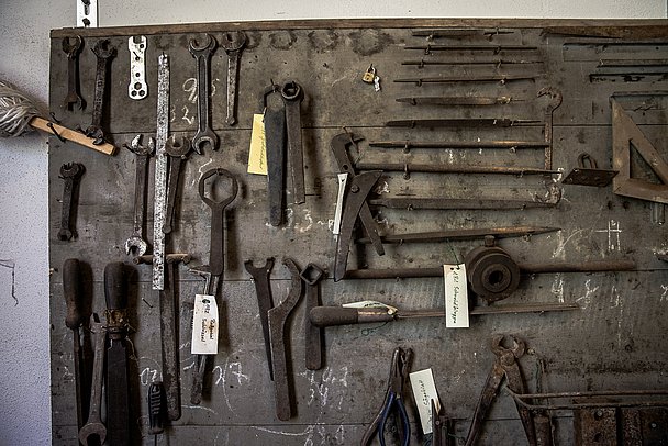 Werkzeuge der Torftstecherei - Oberschwäbisches Torfmuseum