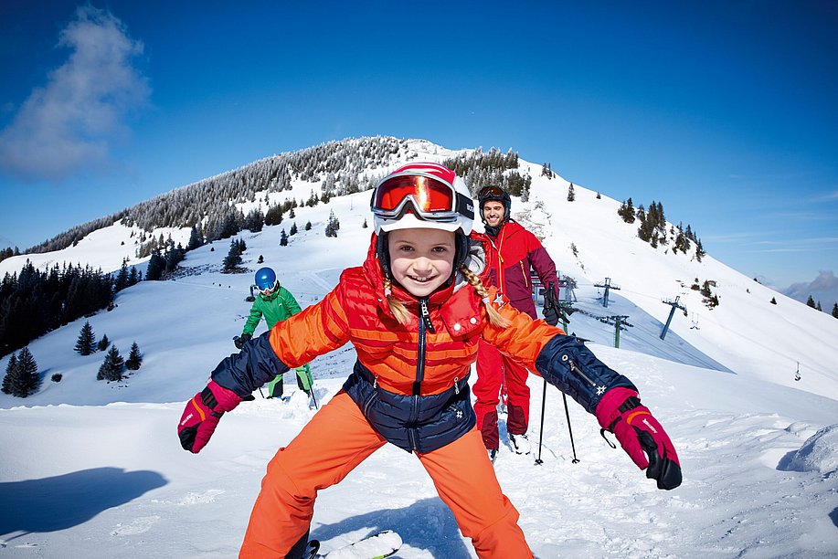 Skifahren mit der Familie in Pfronten