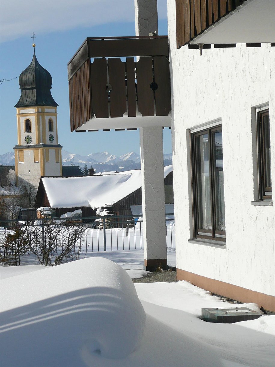 Winterblick Terrassenseite