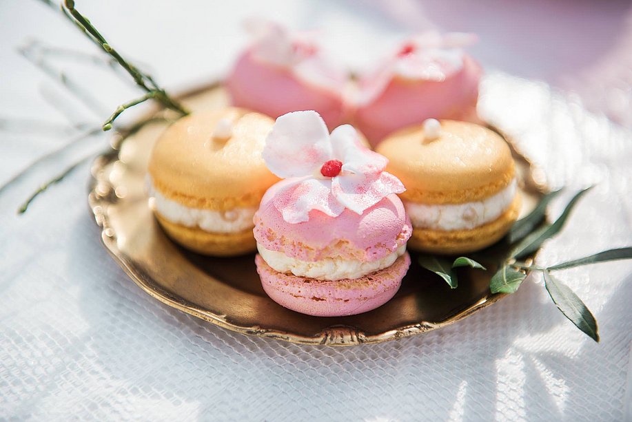 Rosa und Orange Macarons aus dem Allgäü