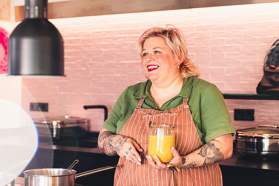 Star-Köchin Nina Meyer in ihrer Küche