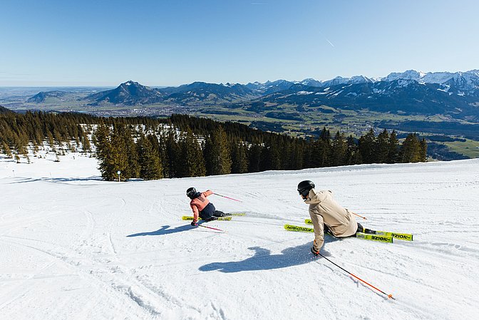Skifahren am Weiherkopf im Allgäu