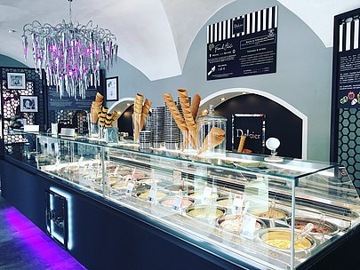 Ladengeschäft mit Eistheke Dolcier Memmingen