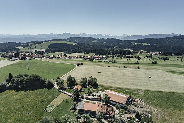 Der Archehof Birk von oben