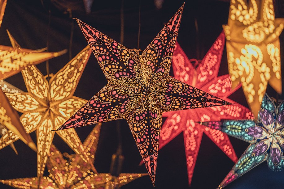 Leuchtende Weihnachtssterne