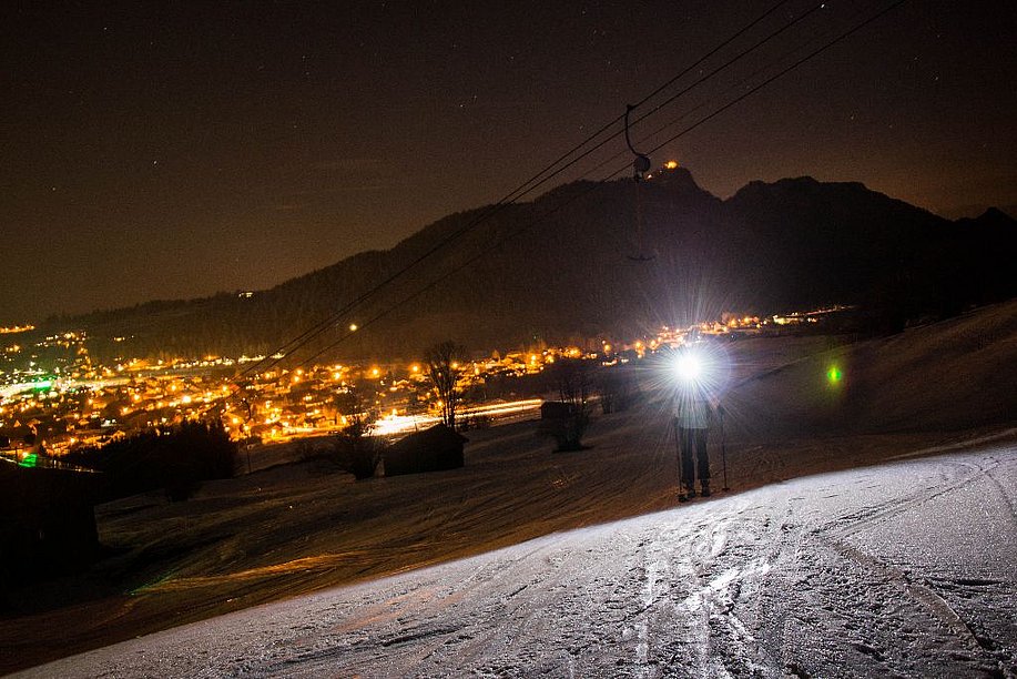 Abendliche Skitour zum Tiroler Stadl am Breitenberg in Pfronten