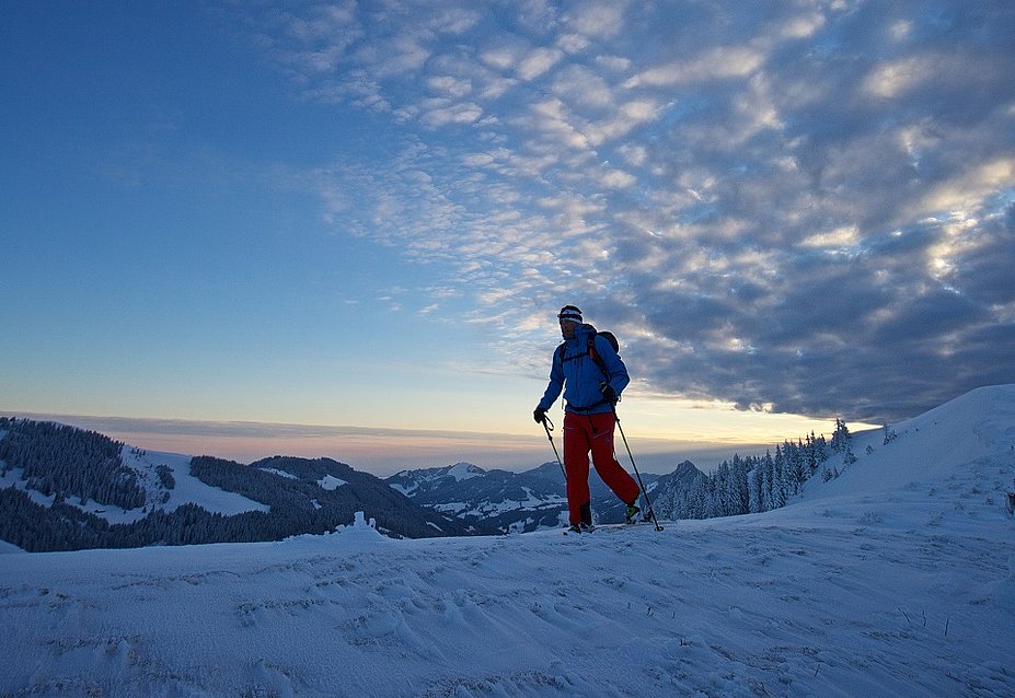 Skitour mit Ausblick auf die Bayerischen Alpen