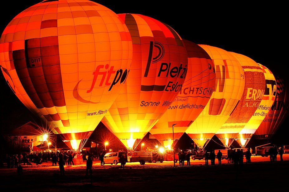 Ballonglühen im Tannheimer Tal