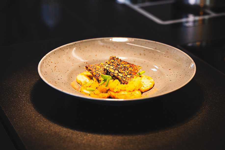 Gericht mit Allgäuer Tempeh