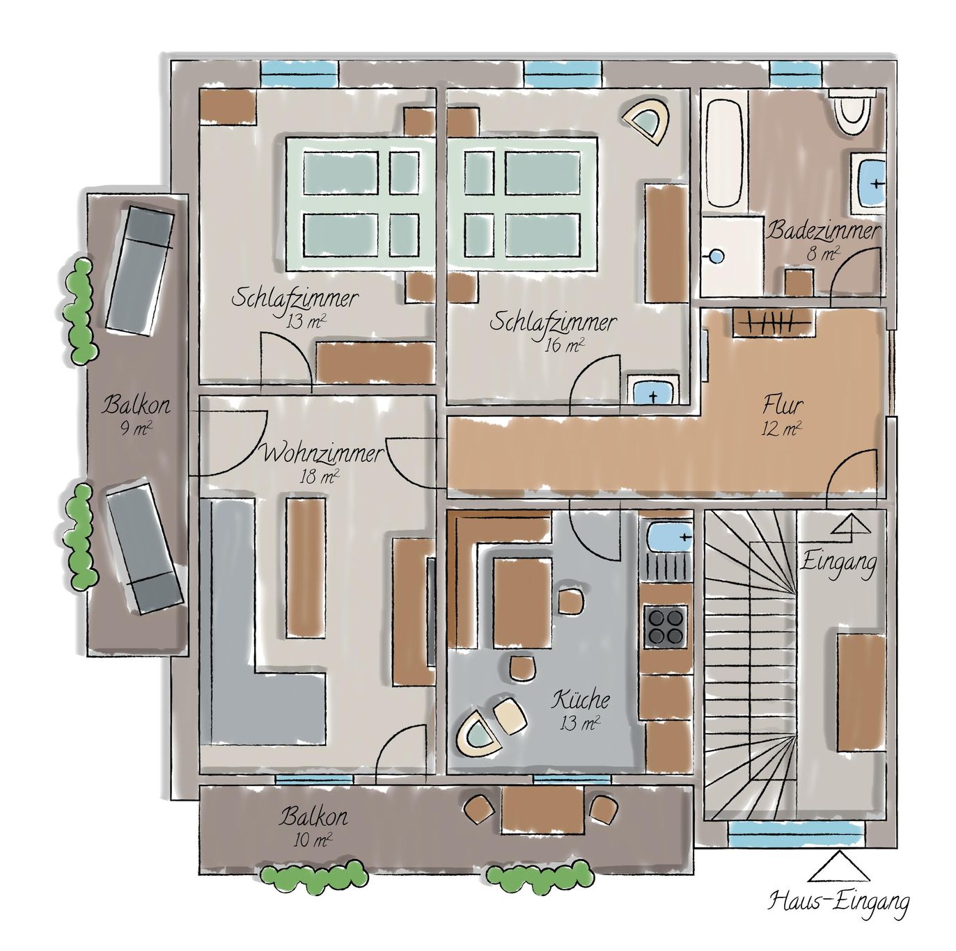 Grundriss Whg 1