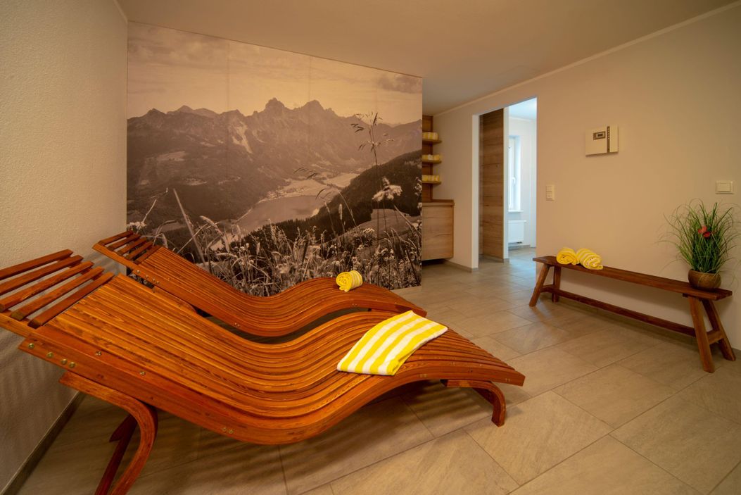 Kleiner Ruheraum in der Sauna