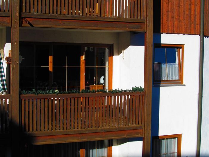 Blick auf den Süd-Ost-Balkon