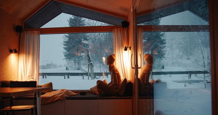 winter mit person