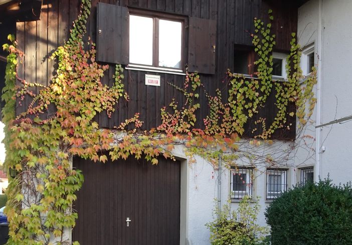 Schlafzimmerfenster auf der Hausrückseite