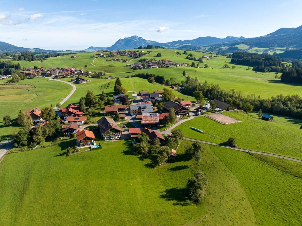 Panorama Obermaiselstein-Ried mit Allgäuer Alpen