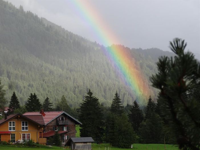 Wunderschöner Regenbogen im Wäldle