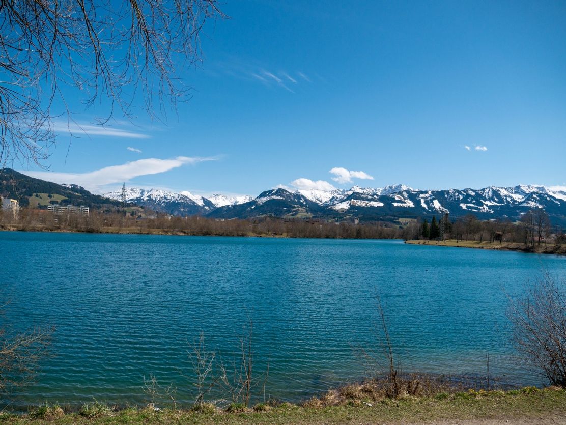Panoramablick in die allgäuer Berge