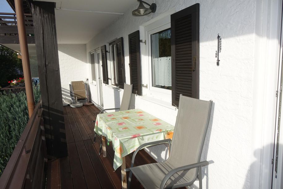 Gemütlicher Balkon mit toller Aussicht