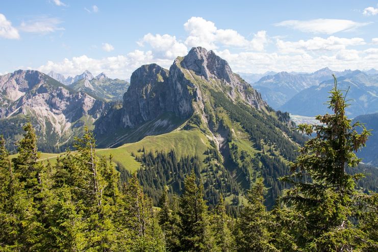 Blick auf den Aggenstein von der Ostlerhütte