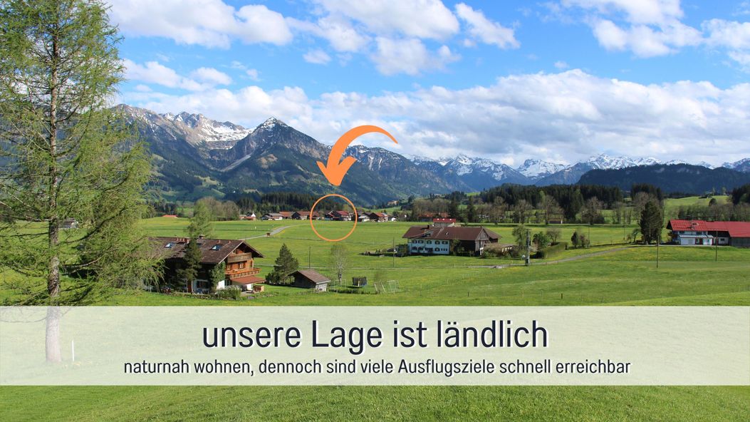 Biohof Burger laendliche aber zentrale Lage