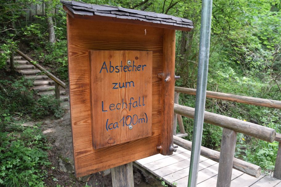 Beschilderung zum Lechfall