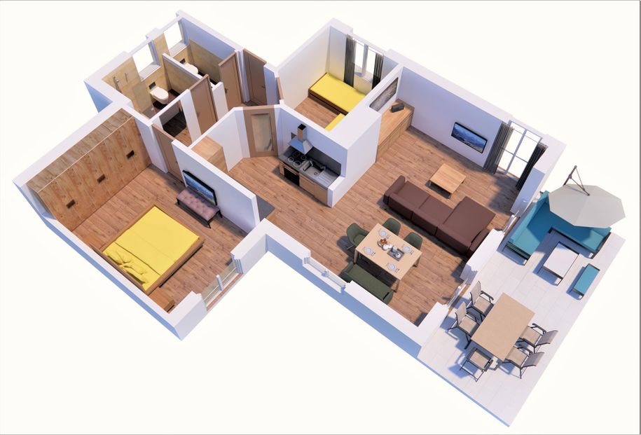 Floor plan Alpina FeWo & XL sun terrace