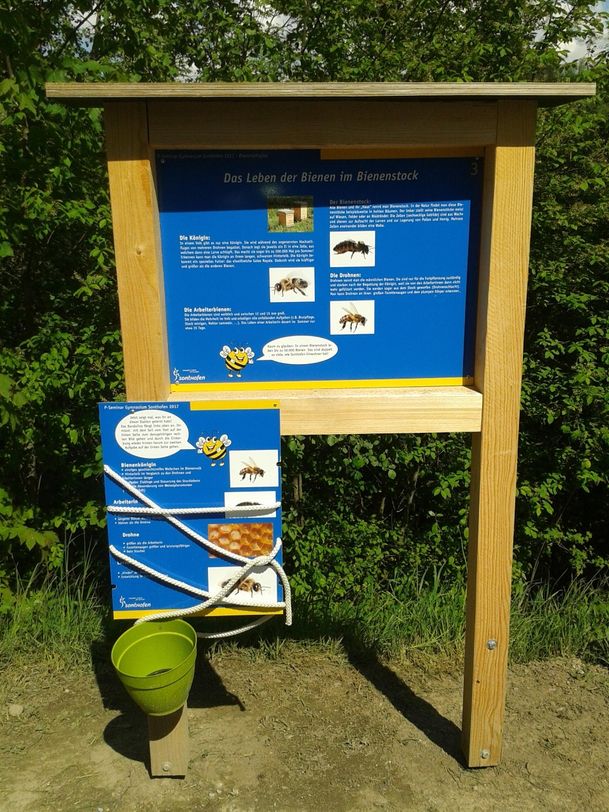 Bienenlehrpfad Tafel an der Iller
