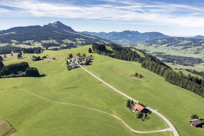 Ellegg Höhe mit Blick auf Grünten