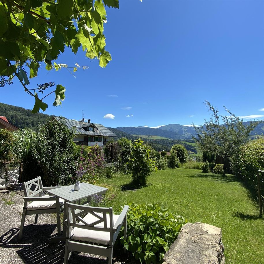 Terrasse mit Blick auf Hochgrat