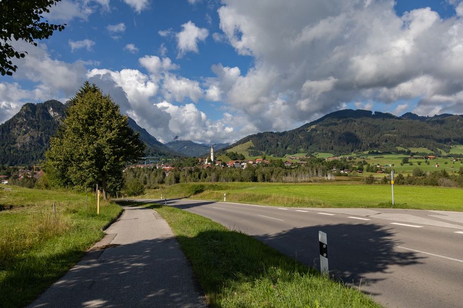 Blick auf Pfronten im Allgäu